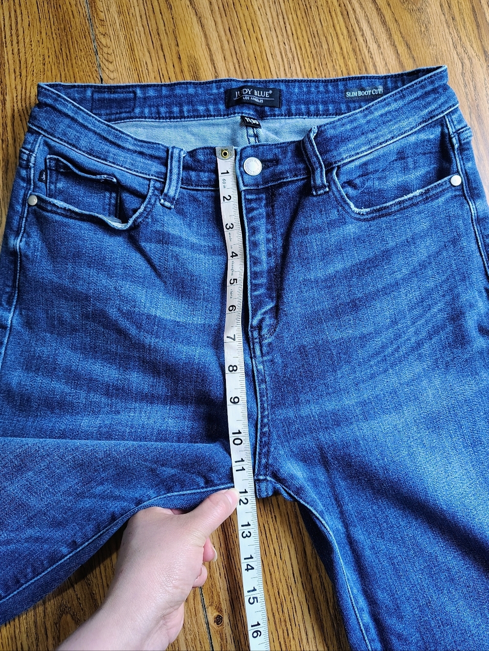 Judy Blue Women's Slim Bootcut Jeans Mid-Rise Dark Blue Stretch sz 30. - Picture 11 of 16